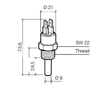 VDO Temperature switch 100°C